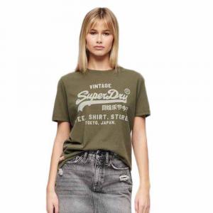 Футболка с коротким рукавом Superdry Classic Vl Heritage Relaxd, зеленый