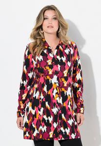 Блуза MIAMODA Button-down blouse, Orange/Multi-Coloured