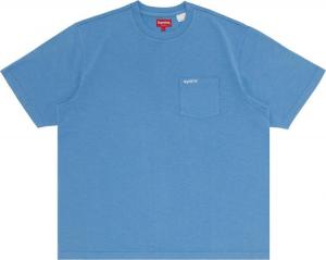 Футболка Supreme Short-Sleeve Pocket Tee 'Light Slate', синий