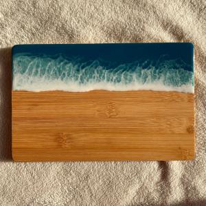 Доска из эпоксидной смолы и бамбука, ручная работа