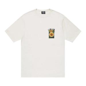 Футболка Stussy Flower Grid Pigment Dyed Tee 'Natural', белый
