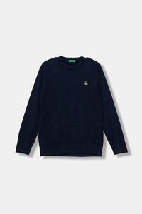 Детский хлопковый свитер United Colors Of Benetton, темно-синий