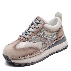 Низкие массивные кроссовки женские ZUOSAISI, Milk Tea