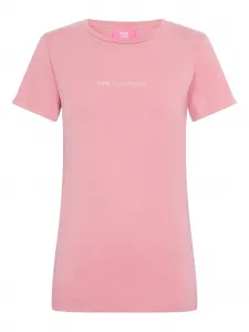 Футболка с логотипом One Teaspoon, розовый