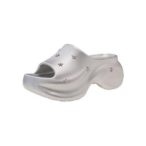 PARK DANCE Тихие тапочки-шлепанцы для женщин серебристые, цвет Silver