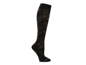 Носки Floral Women's Compression Knee Socks Dr. Motion, черный/серый