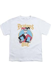 Футболка с коротким рукавом Batman Devious One для детей Gildan, белый