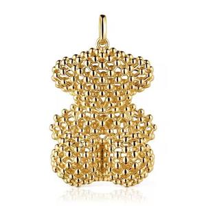 Подвеска Tous Large Texturized Bold Bear, позолоченное серебро