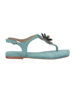 Сандалии с цветочным узором и эффектом кристаллов Alma En Pena, синий