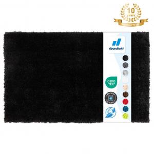 Коврик для ванной Sky нескользящий и быстросохнущий черный 50х60 см Floordirekt