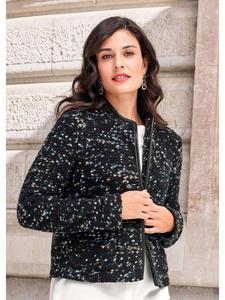 Alba Moda Короткая куртка черно-зеленого цвета