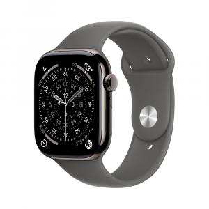 Умные часы Apple Watch Series 11 (GPS+Cellular), 46 мм, Slate Titanium Case/Stone Gray Sport Band - S/M