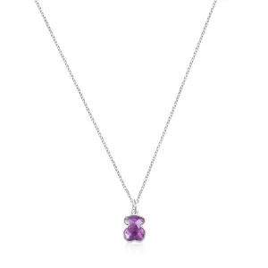 Колье Tous Icon Color, серебро/аметист