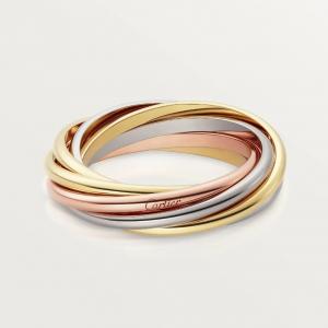 Кольцо Cartier Trinity Regular, белое золото/розовое золото/желтое золото (размер 45 мм)