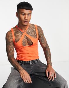 Оранжевый жилет с перекрестными бретелями ASOS DESIGN