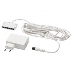 ANSLUTA АНСЛУТА Адаптер светодиод светильн+шнур, 19 дюймов, белый, 19 дюймов, 19 Вт IKEA