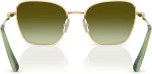 Женские солнцезащитные очки-авиаторы Swarovski SK7029, Gold/Green Gradient Brown