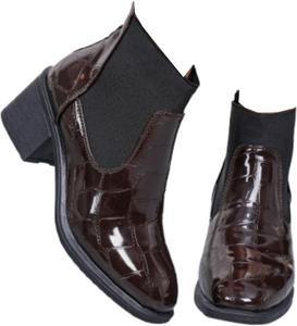 Женские ботинки​​ Осенние ботинки​ на шнуровке, с устойчивым каблуком для женщин Generic, Coffee-G