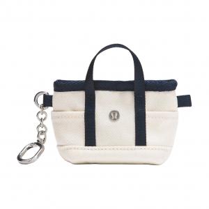 Lululemon Хлопковый холщовый кошелек для монет унисекс натуральный и чистый морской синий, Natural & Pure Marine Blue