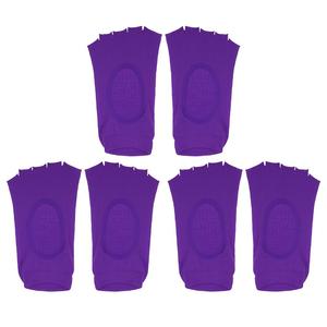 3 пары носков для йоги, носки с пятью пальцами, балетные носки для пилатеса Barre для женщин, розово-красные Unique Bargains, фиолетовый