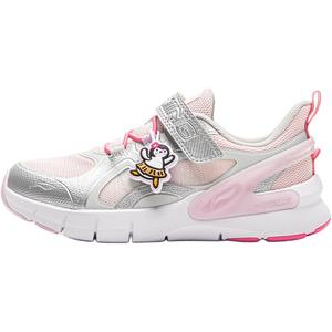 Детские кроссовки Sportlife с низким верхом и износостойкой поддержкой отскока для повседневной носки, для детей от 3 до 7 лет LINING YOUNG, розовый