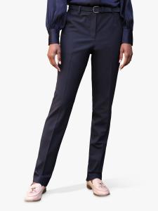 Узкие брюки из смесовой шерсти Pure Collection, темно-синие