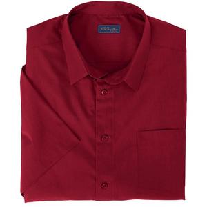 Мужская классическая рубашка без морщин с короткими рукавами для больших и высоких размеров Kingsize KingSize, цвет Rich Burgundy