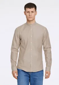 Рубашка oxford mandarin superflex Lindbergh, Lt Stone Mix