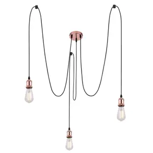 Подвесной светильник OLIVER E27 / Подвесная лампа / Люстра для столовой / гостиной / обеденного стола Globo Lighting, Kupferfarben