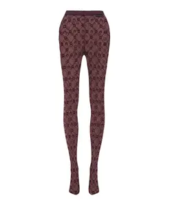 Колготки Moonogram из сетчатого ворса Marine Serre, красный