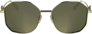 Женские прямоугольные солнцезащитные очки KARL LAGERFELD KL358S, Gold Shiny