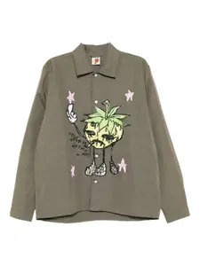 Рубашка с вышитым принтом SKY HIGH FARM, зеленый