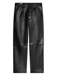 Кожаные брюки Dries Van Noten, черный