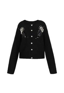 Faina Вязаный кардиган в черном цвете