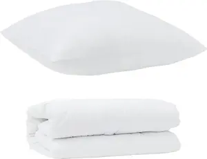 Комплект постельного белья с подушками, 2 шт., белая микрофибра vidaXL