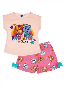 Paw Patrol Пижама с короткими рукавами "Щенячий патруль" для девочек, розового цвета