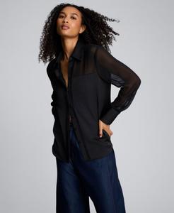 Женская рубашка с воротником на пуговицах Kenneth Cole, Black