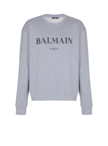 Принтованный свитшот Balmain, серый