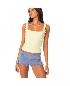 Женская ребристая майка Lola Edikted, желтый