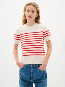 Джемпер с коротким рукавом в полоску от уоллиса InWear, красный/разноцветный