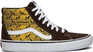 Кеды Vans Supreme x Sk8-Hi Pro Diamond Plate Brown, коричневый