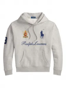 Худи с вышитым логотипом Polo Ralph Lauren, серый