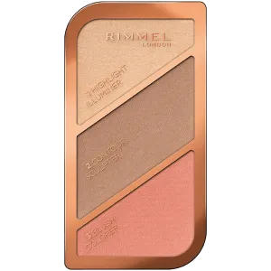 Rimmel сияющая палетка для контурирования лица Coral Glow 002, 20 г