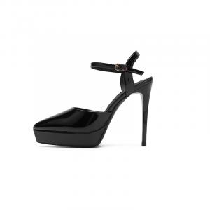 Женские туфли на тонком каблуке и высоком каблуке Zubumei, Black