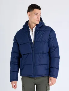 Куртка U.S. Polo Assn Solid Quilted Channel Puffer, темно-синий