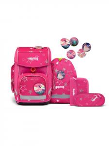Ergobag Набор школьных сумок Cubo, 5 предметов, Star Bear 2024, розовый