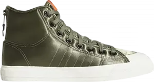 Кроссовки Adidas Nizza High RF 'Legend Green', зеленый