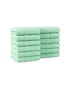Набор из 12 хлопковых салфеток для умывания Family Essentials, размер 12 x 12 дюймов Arkwright Home, Hemlock green
