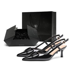 ZHR Стройные каблуки на шпильке 6 см женские черные [Подарочная упаковка], цвет Black[Luxury Box]6cm