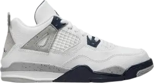 Кроссовки Air Jordan 4 Retro PS Midnight Navy, белый